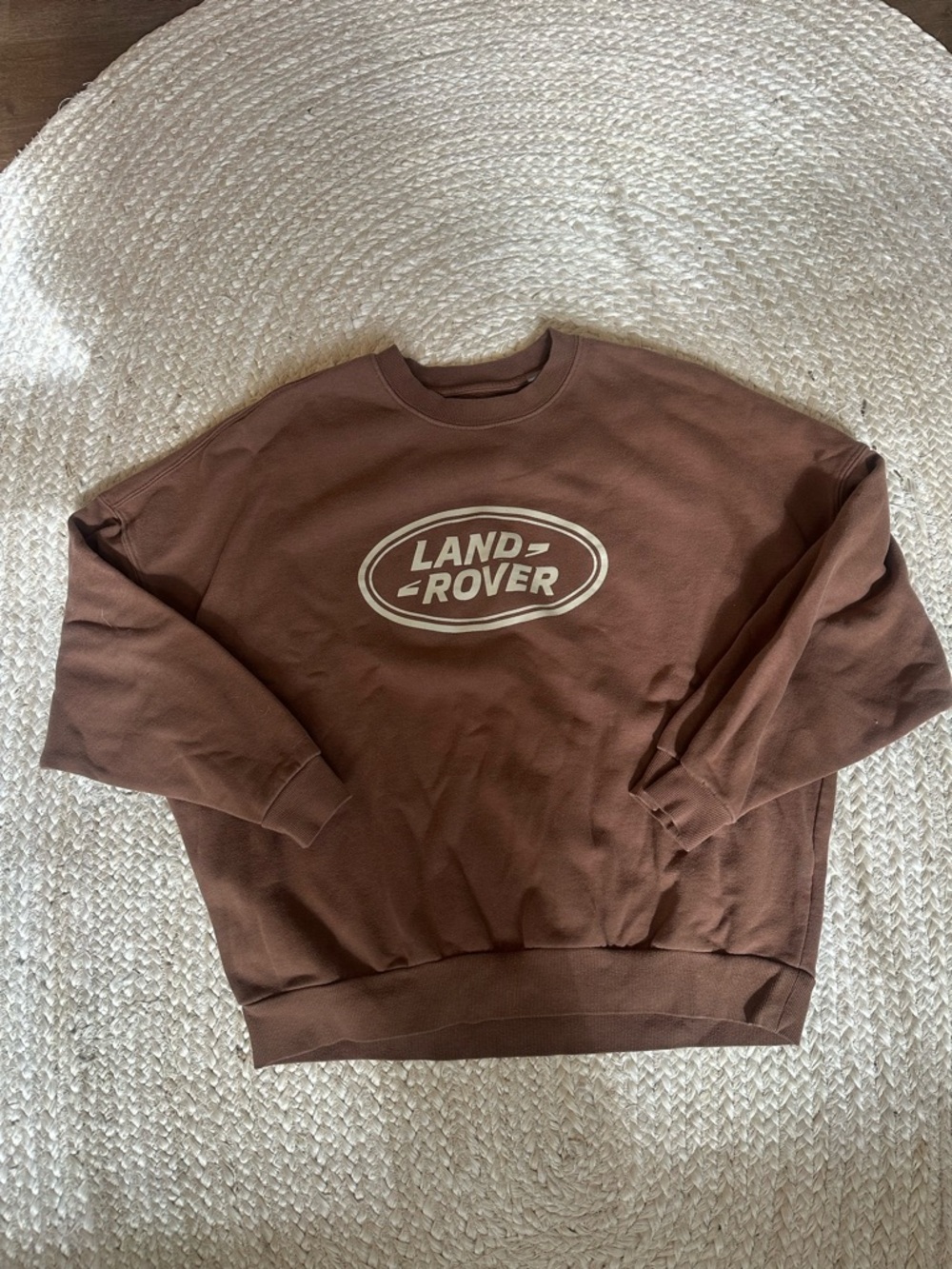 PacSun Brown Land Rover Crewneck Sweatshirt